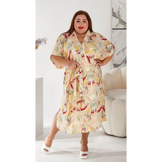 Платье-халат большого размера Тропикана, Размер: 60-62, изображение 4