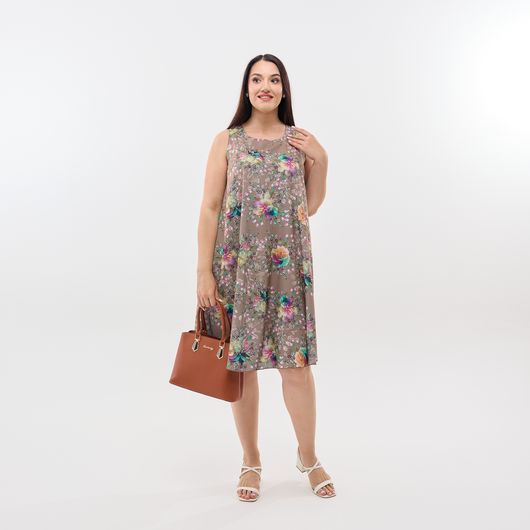 Сарафан Легкость Букет кофейный, Цвет: Букет кофейный , Размер: 62, изображение 2