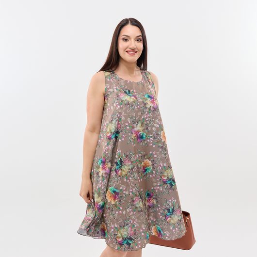 Сарафан Легкость Букет кофейный, Цвет: Букет кофейный , Размер: 52, изображение 4