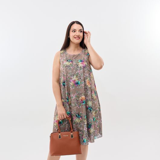 Сарафан Легкость Букет кофейный, Цвет: Букет кофейный , Размер: 60, изображение 11