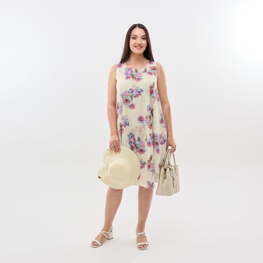Сарафан Легкість Букет молочний, Колір: Букет молочний, Розмір: 58, зображення 2