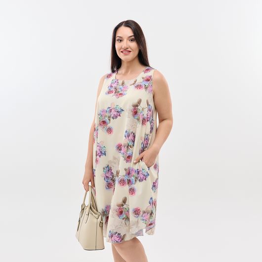 Сарафан Легкість Букет молочний, Колір: Букет молочний, Розмір: 54, зображення 4