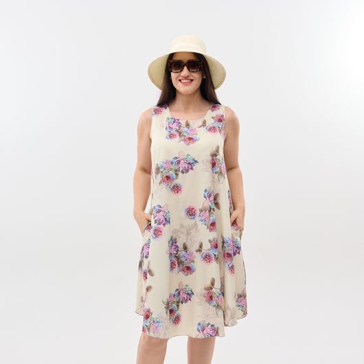 Сарафан Легкость Букет молочный, Цвет: Букет молочный , Размер: 50, изображение 5