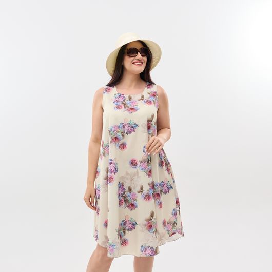 Сарафан Легкость Букет молочный, Цвет: Букет молочный , Размер: 62, изображение 6