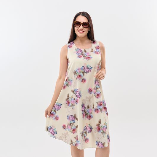 Сарафан Легкость Букет молочный, Цвет: Букет молочный , Размер: 56, изображение 7