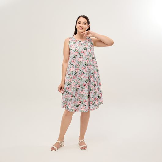 Сарафан Легкость Розовые цветы, Цвет: Розовые цветы , Размер: 60, изображение 8