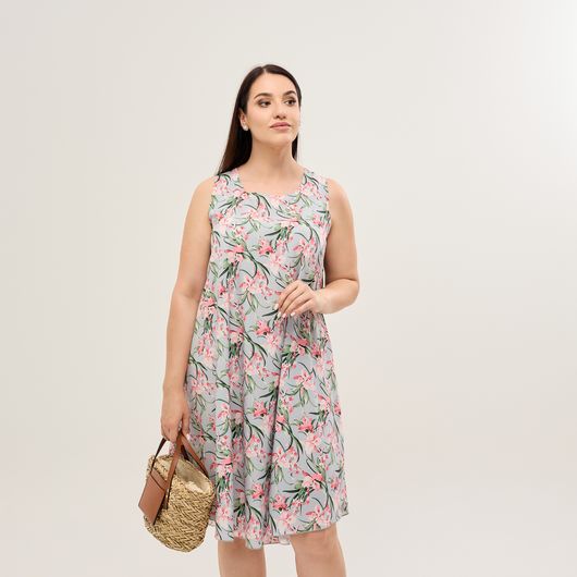 Сарафан Легкость Розовые цветы, Цвет: Розовые цветы , Размер: 70, изображение 2