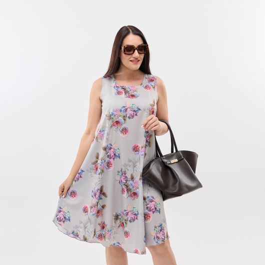 Сарафан Легкість Букет сірий, Колір: Букет сірий, Розмір: 60, зображення 2