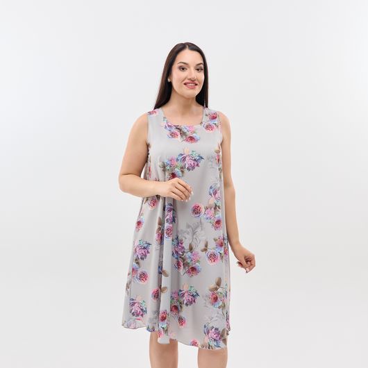 Сарафан Легкість Букет сірий, Колір: Букет сірий, Розмір: 54, зображення 3