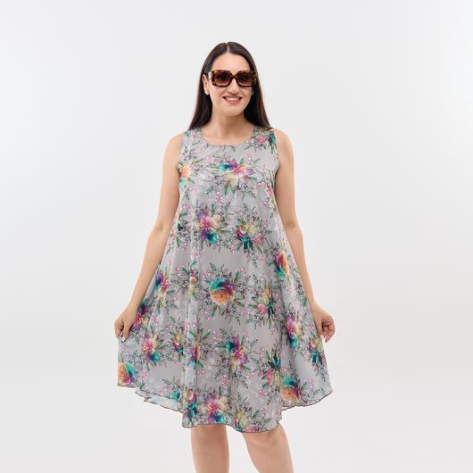 Сарафан Легкість Букет сірий, Колір: Букет сірий, Розмір: 60, зображення 8