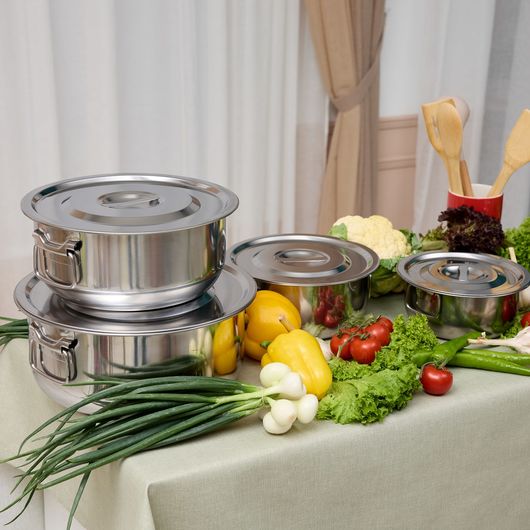 Набір каструль Сейворі ПРО срібні, зображення 2