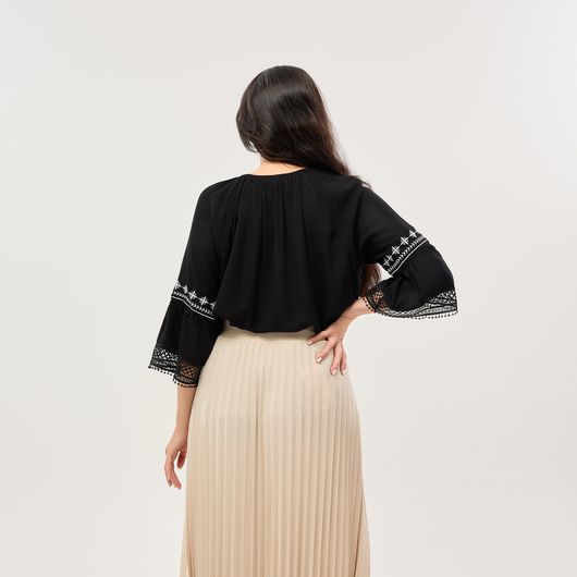 Сорочка Іванка, чорна, Колір: Чорний, Розмір: L, зображення 4