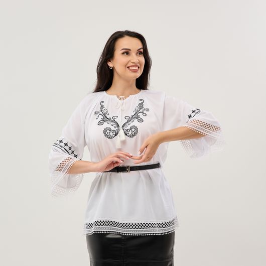 Сорочка Іванка, біла, Колір: Білий, Розмір: XS, зображення 2