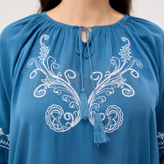 Сорочка Іванка, синя, Колір: Синій, Розмір: XS, зображення 3