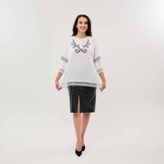 Сорочка Иванка, белая, Цвет: Белый, Размер: L, изображение 5