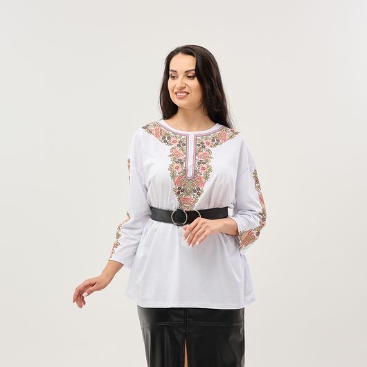 Блуза Роксана, біла, Колір: Білий, Розмір: 3XL