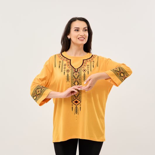 Блуза Роксана, оранжевая, Цвет: Оранжевый , Размер: L, изображение 4