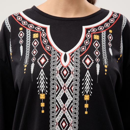 Блуза Роксана, черная, Цвет: Черный, Размер: 2XL, изображение 2