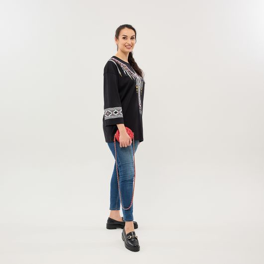 Блуза Роксана, черная, Цвет: Черный, Размер: XL, изображение 6