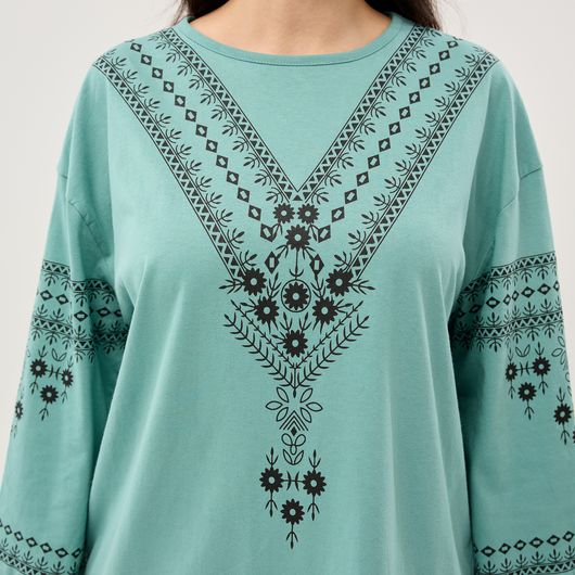 Блуза Роксана, бірюзова, Колір: Бірюзовий, Розмір: 2XL, зображення 4