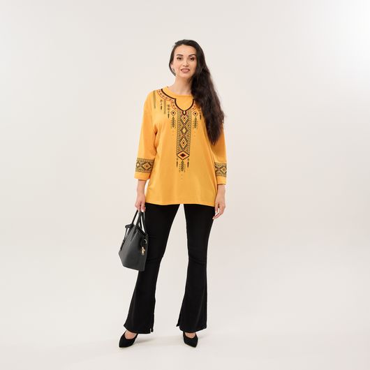 Блуза Роксана, оранжевая, Цвет: Оранжевый , Размер: L