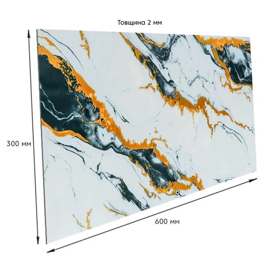 Інтер'єрні панелі СмартДекор, Мармур голден темно-синій, Дизайн: Мармур голден темно-сірий, зображення 5
