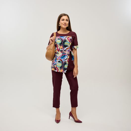 Костюм Ребекка, бордовый, Цвет: Бордовый , Размер: 48