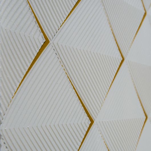 Интерьерные 3Д панели Эстель, ромб молочный, Дизайн: Ромб молочный , изображение 3