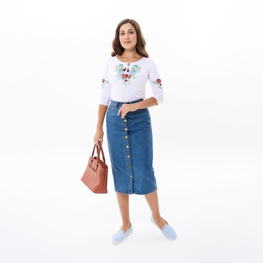 Колекція вишиванок Білий, рукав 3/4 і довгий, Колір: Білий рукав 3/4 і довгий, Розмір: 46, зображення 4