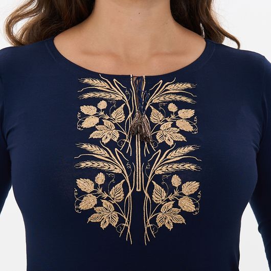 Коллекция вышиванок Синий, рукав 3/4 и длинный, Цвет: Синий рукав 3/4 и длинный , Размер: 48, изображение 3