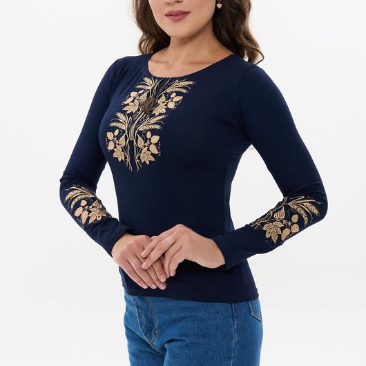 Коллекция вышиванок Синий, рукав 3/4 и длинный, Цвет: Синий рукав 3/4 и длинный , Размер: 56, изображение 4