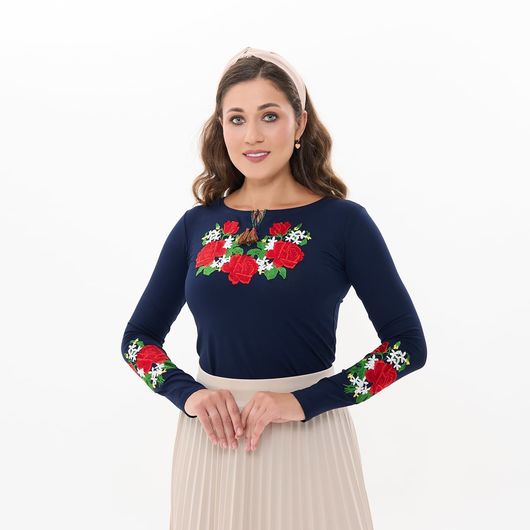 Коллекция вышиванок Синий, рукав 3/4 и длинный, Цвет: Синий рукав 3/4 и длинный , Размер: 60, изображение 6