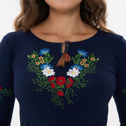 Коллекция вышиванок Синий, рукав 3/4 и длинный, Цвет: Синий рукав 3/4 и длинный , Размер: 48, изображение 8
