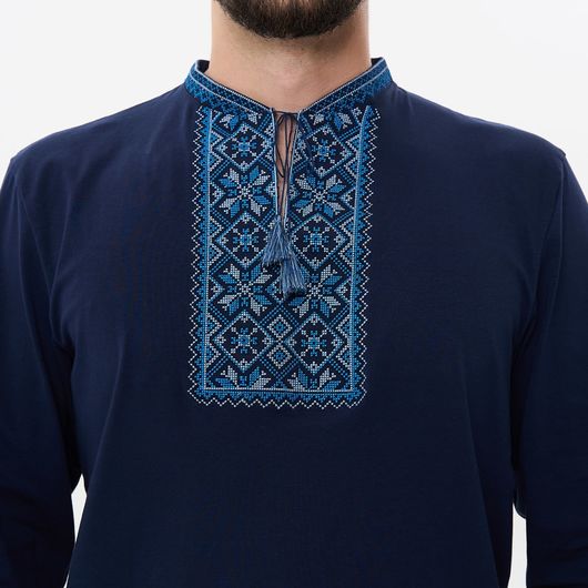 Колекція вишиванок Синій, рукав 3/4 і довгий, Колір: Синій рукав 3/4 і довгий, Розмір: 46, зображення 11