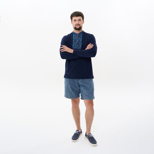 Коллекция вышиванок Синий, рукав 3/4 и длинный, Цвет: Синий рукав 3/4 и длинный , Размер: 48, изображение 12