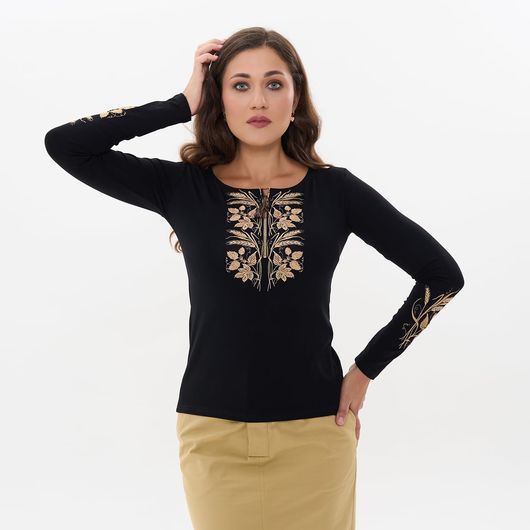 Коллекция вышиванок Черный, рукав 3/4 и длинный, Цвет: Черный рукав 3/4 и длинный , Размер: 62, изображение 6