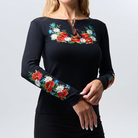 Колекція вишиванок Чорний, рукав 3/4 і довгий, Колір: Чорний рукав 3/4 і довгий, Розмір: 58, зображення 11