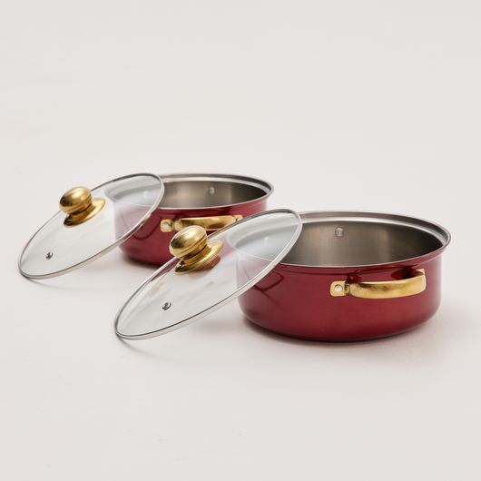 Набор кастрюль Гурмания, гранатовый, Цвет: Гранатовый , изображение 2