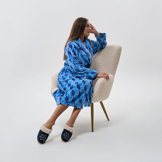 Домашние Тапочки Рута, синие, Цвет: Синий, Размер обуви : 35, изображение 8