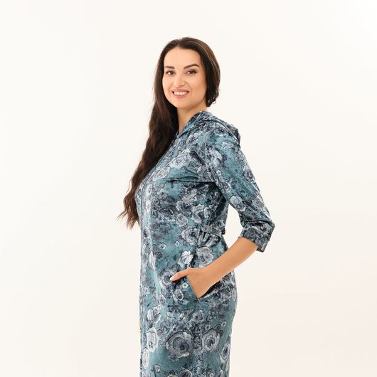 Халат Розита с капюшоном, серый, Цвет: Серый , Размер: 60-62, изображение 2