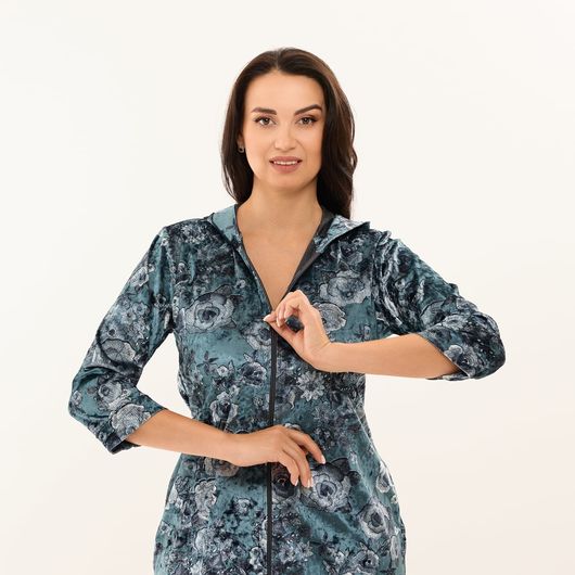 Халат Розіта з капюшоном, сірий, Колір: Сірий, Розмір: 56-58, зображення 5