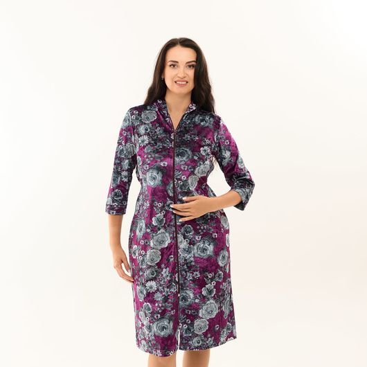 Халат Розита с капюшоном, фиолетовый, Цвет: Фиолетовый , Размер: 64-66, изображение 2