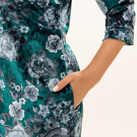 Халат Розита с капюшоном, изумрудный, Цвет: Изумрудный , Размер: 44-46, изображение 4