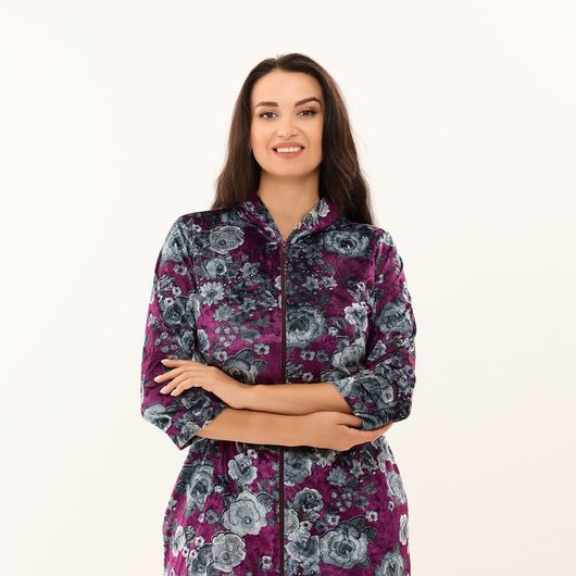 Халат Розита с капюшоном, фиолетовый, Цвет: Фиолетовый , Размер: 64-66, изображение 6