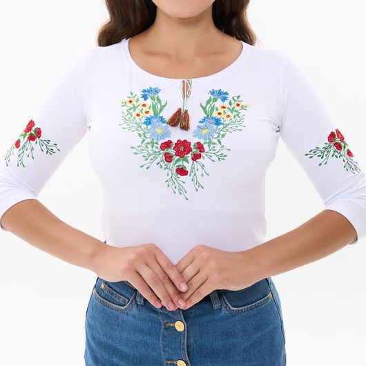 Коллекция вышиванок Белый, рукав 3/4 и длинный, Цвет: Белый рукав 3/4 и длинный , Размер: 62, изображение 15