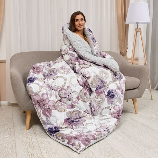 Одеяло Зимний вальс Цветы, Цвет: Цветы , Размер: 1,5 спальное , изображение 6
