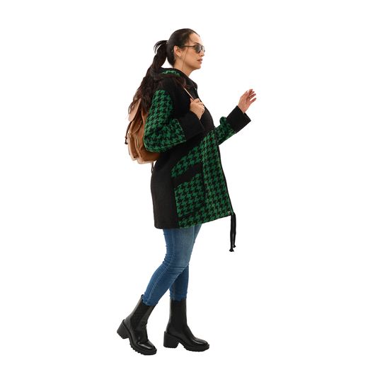 Пальто Шарман, гусиная лапка, зеленое, Цвет: Гусиная лапка, зеленая, Размер: 50