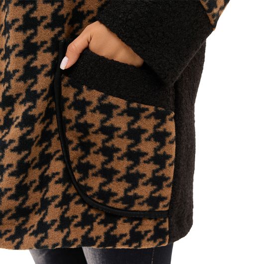 Пальто Шарман, гусиная лапка, мокко, Цвет: Гусиная лапка, мокко, Размер: 60, изображение 2