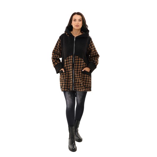 Пальто Шарман, гусиная лапка, мокко, Цвет: Гусиная лапка, мокко, Размер: 54, изображение 3