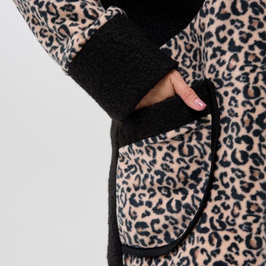 Пальто ЛеоХит, леопард бежевый, Цвет: Бежевый , Размер: 56, изображение 2